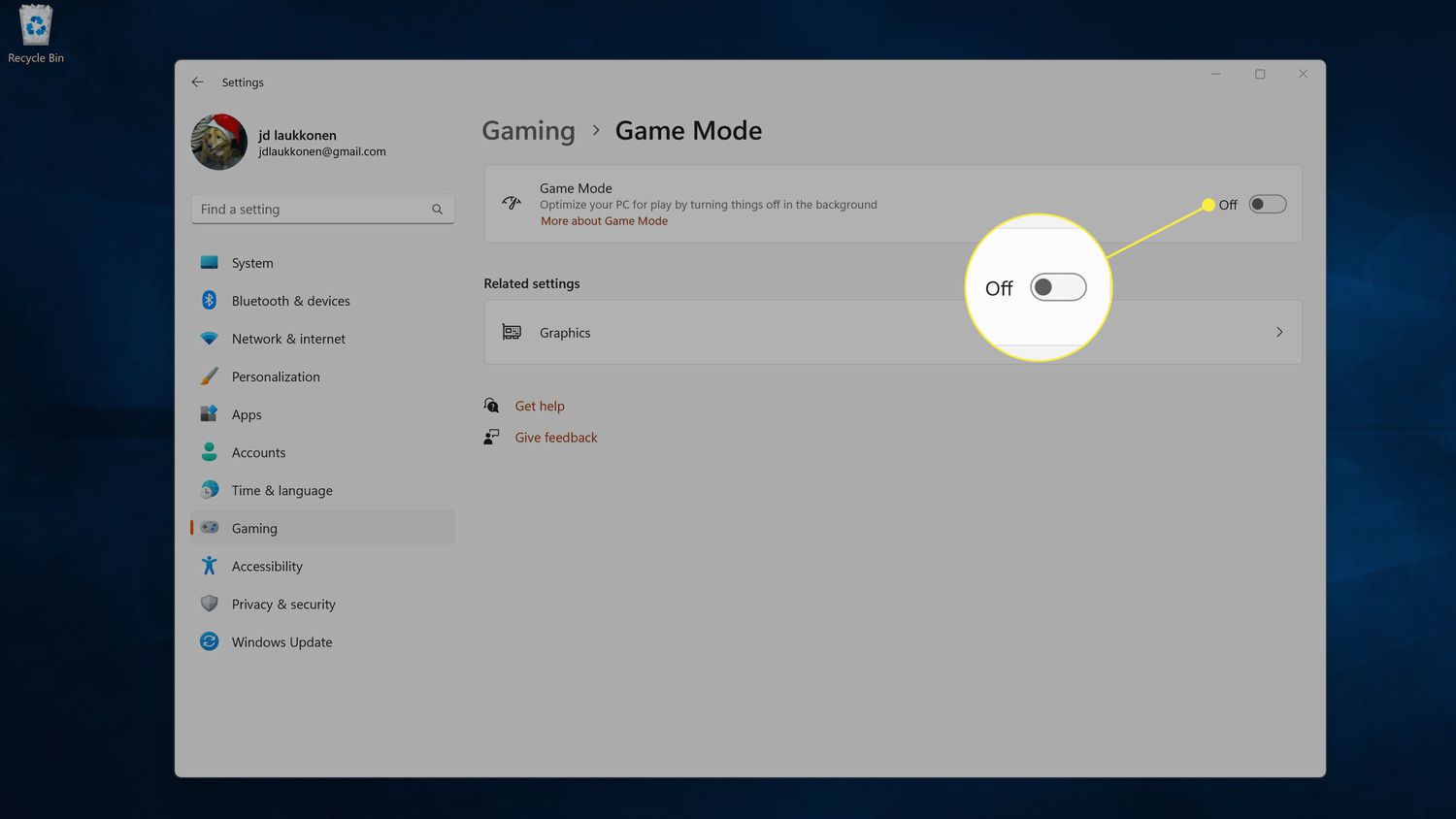 game mode windows 11