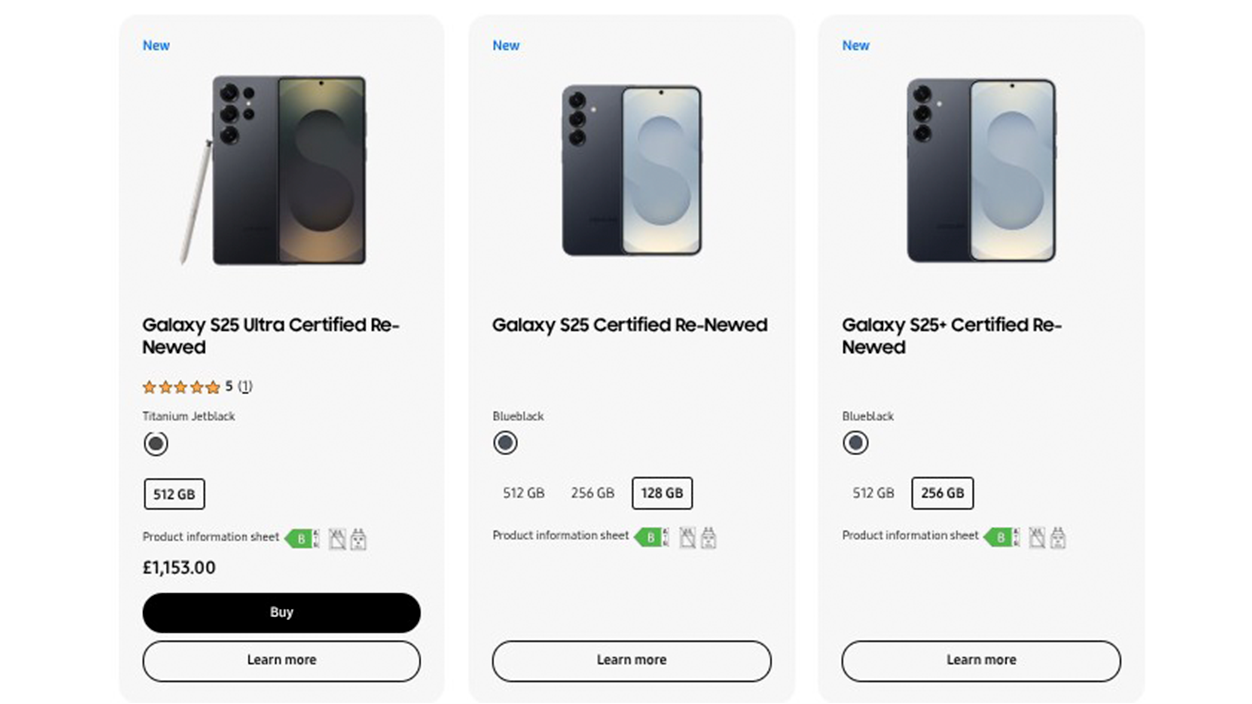 Galaxy S25 Certified Re-Newed
