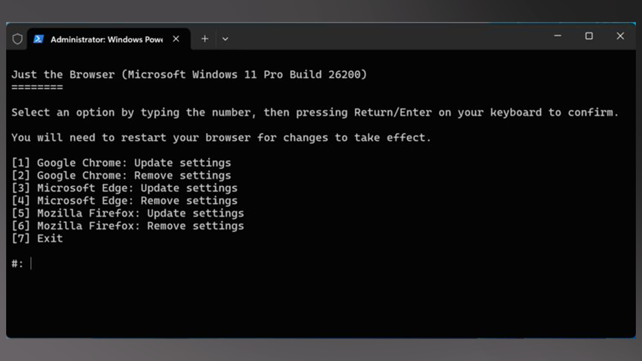 Just the Browser elimina ia