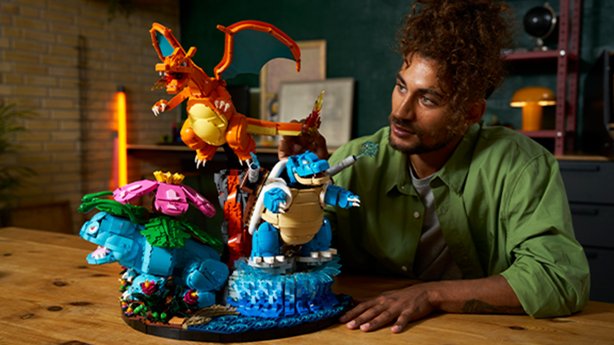LEGO set de Venusaur, Charizard y Blastoise