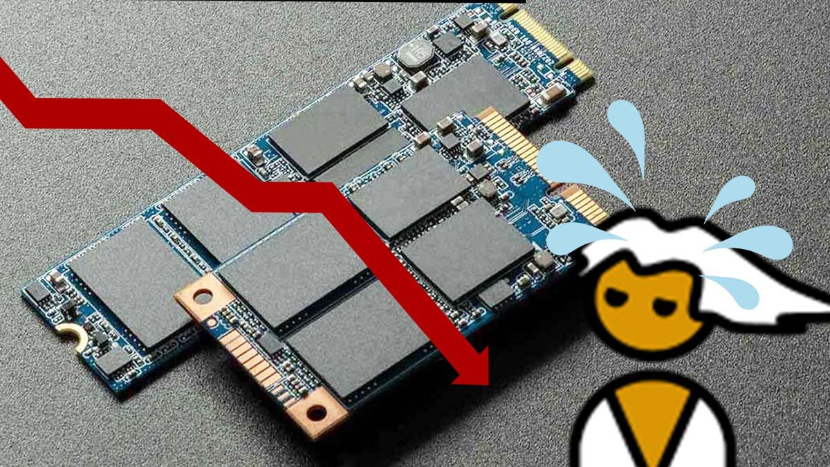 Memori flash NAND di latar depan