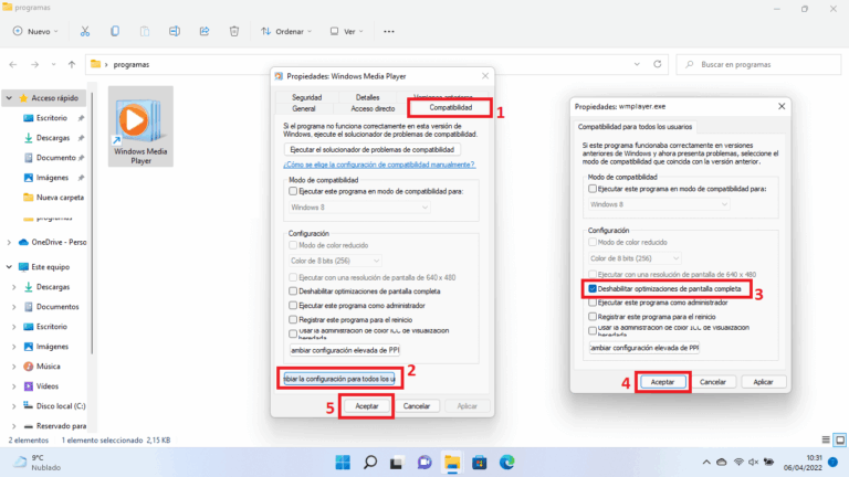 Optimización de pantalla completa en Windows
