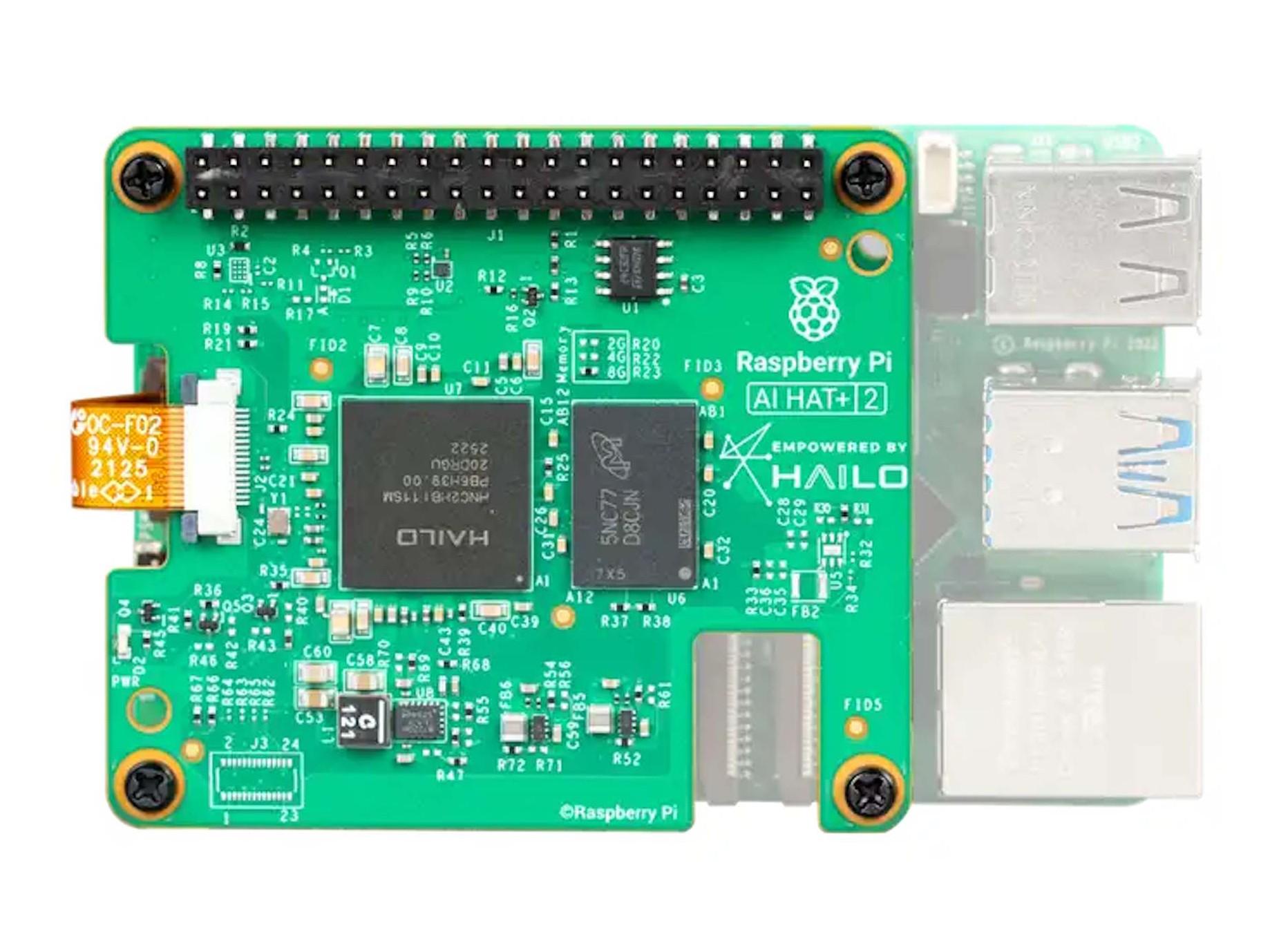 Hûrguliyên Amûrên AI HAT 2 ji bo Raspberry Pi