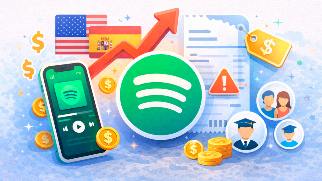 Spotify sube de precio