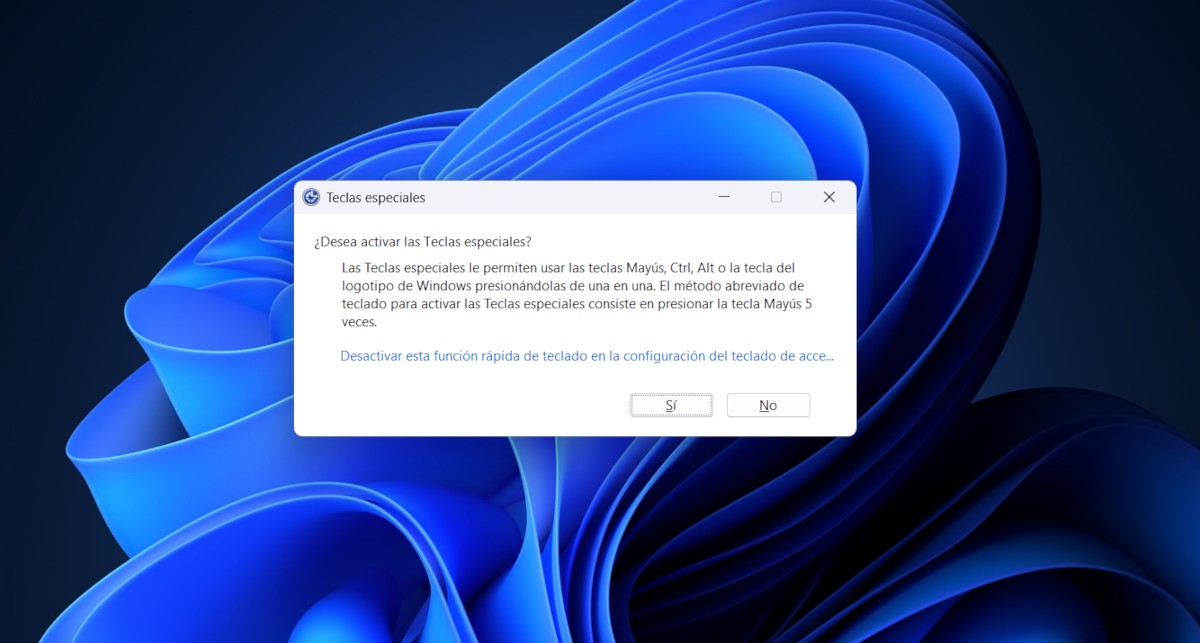 Usar Sticky Keys en Windows 11 sin que molesten