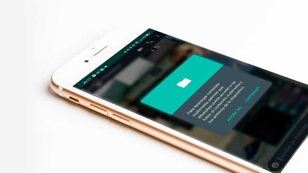 Error de WhatsApp al guardar archivos multimedia