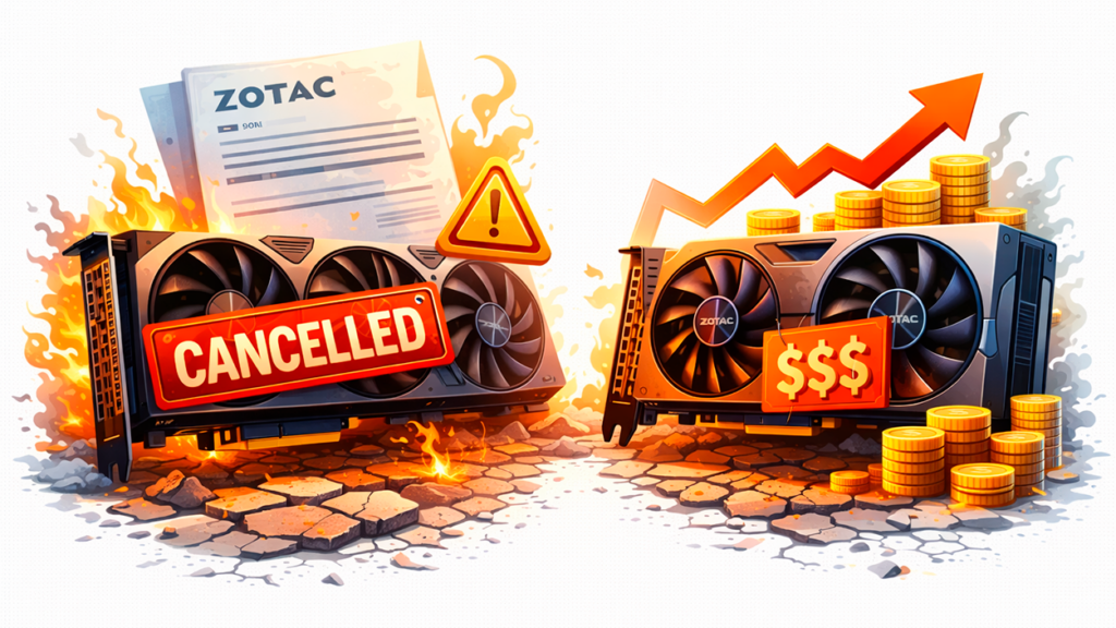 ZOTAC cancela pedidos y sube precio GPU