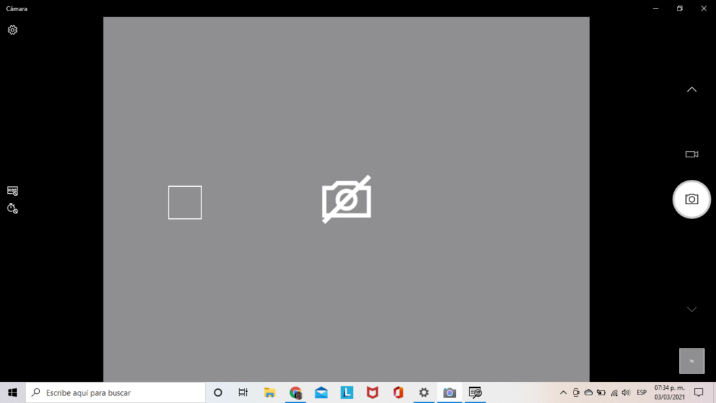 Kameraet virker i browseren, men ikke i apps.