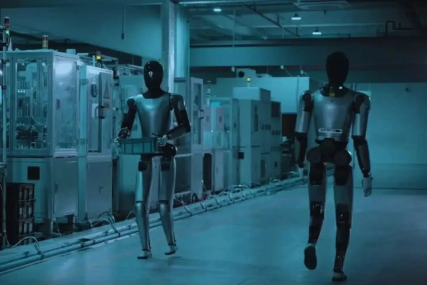 fábrica oscura de coches sin operarios humanos