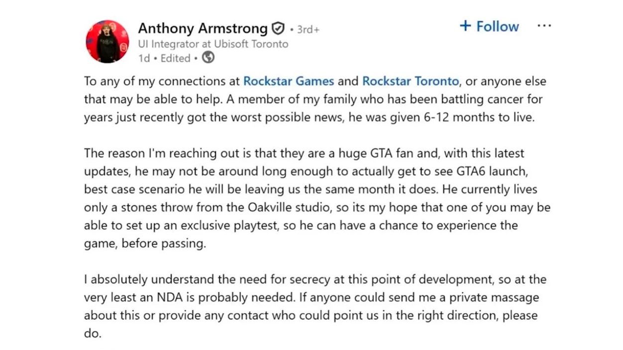 peticion de Armstrong GTA 6