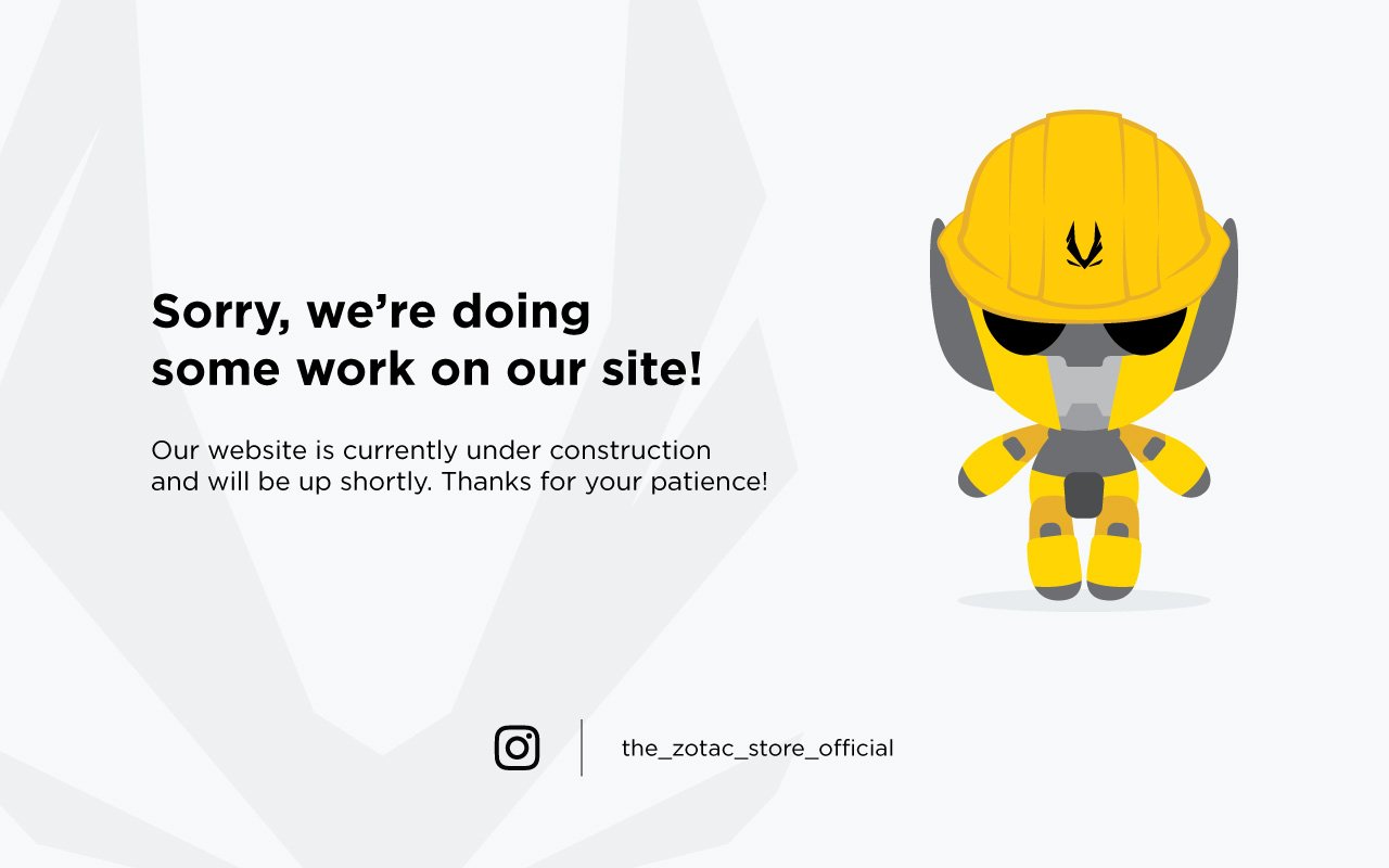 tienda de ZOTAC en mantenimiento