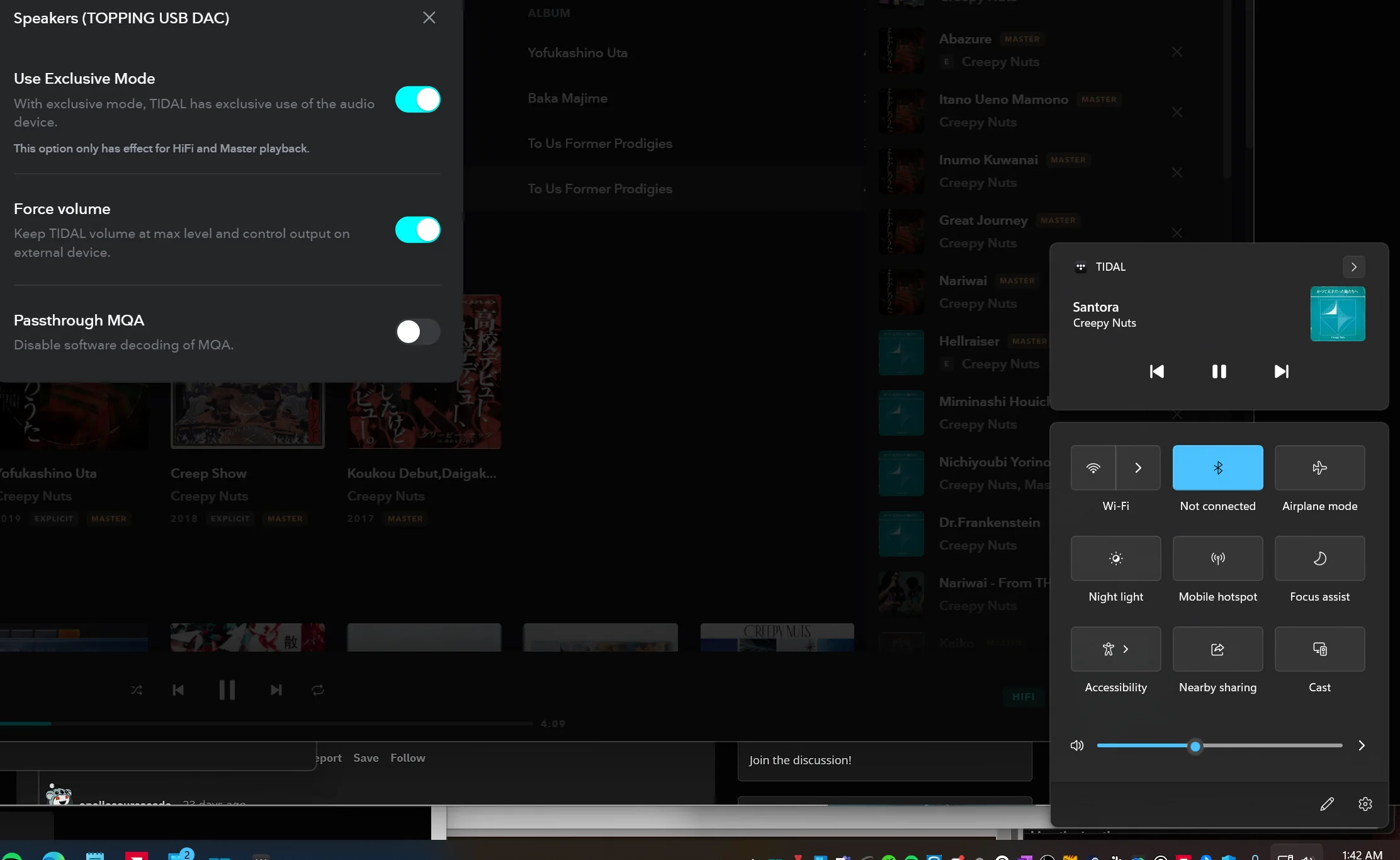 modo exclusivo en windows 11