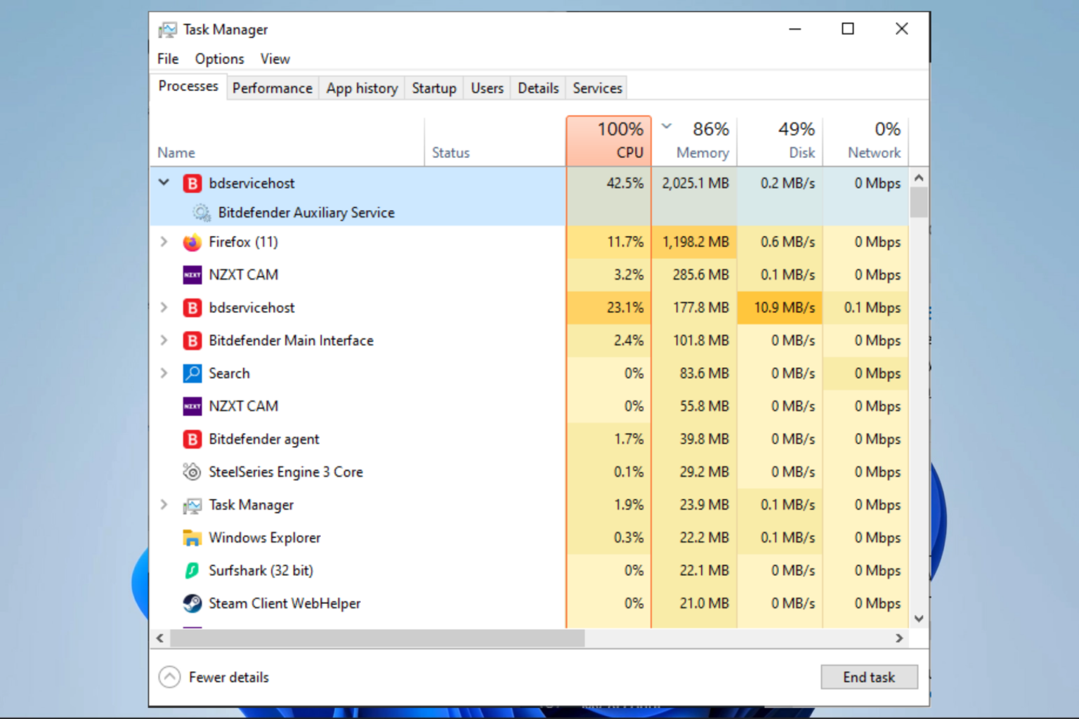 Service host: High CPU and upgrade service