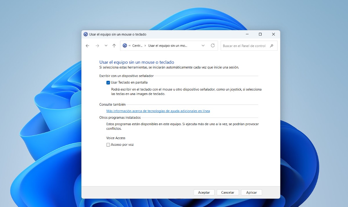 Activar el teclado en pantalla automáticamente desde el Panel de Control