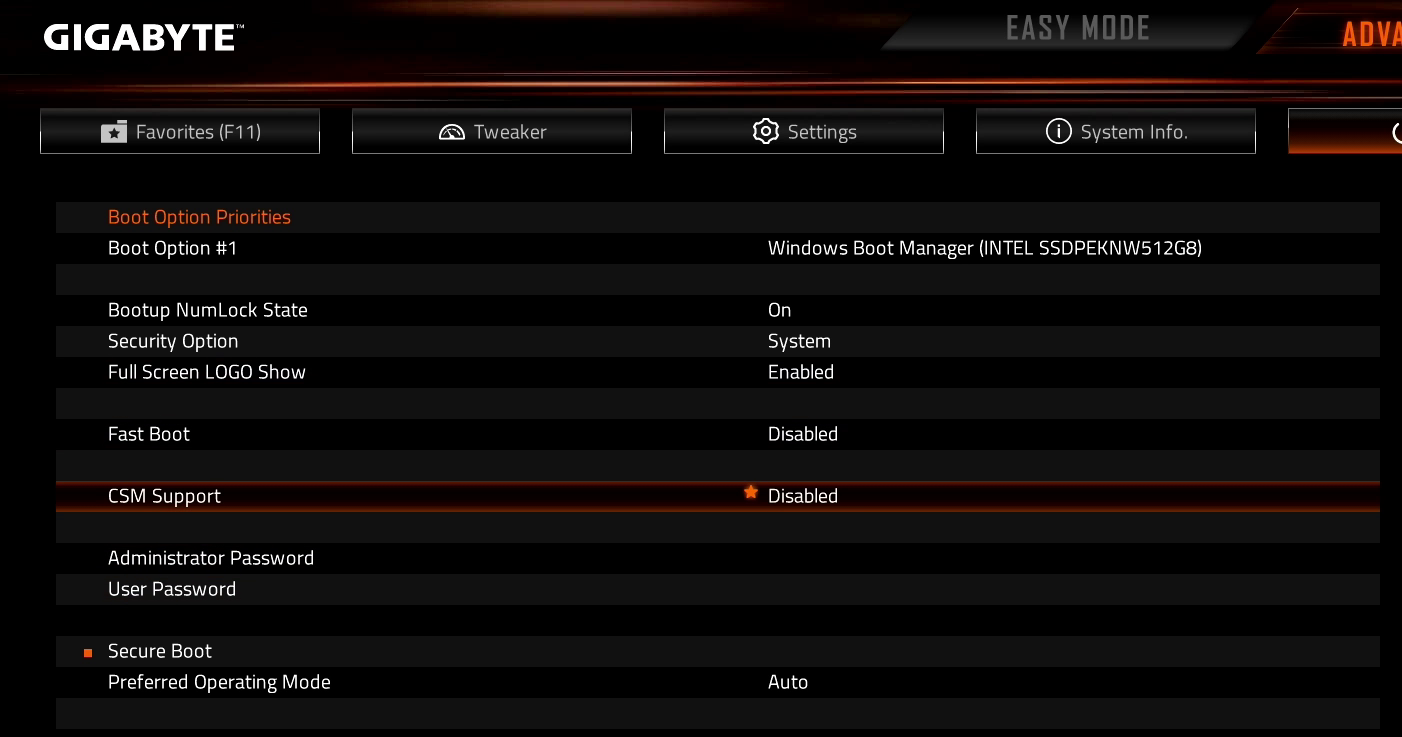 Qué hacer si la BIOS de Gigabyte no detecta un NVMe