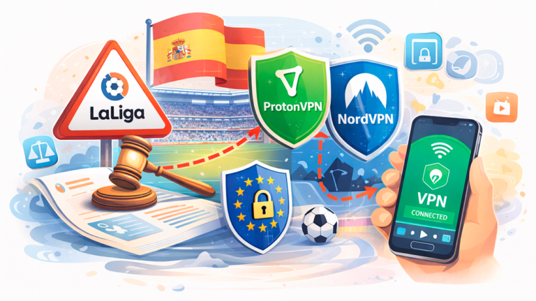 Conflicto legal por VPNs Laliga en España