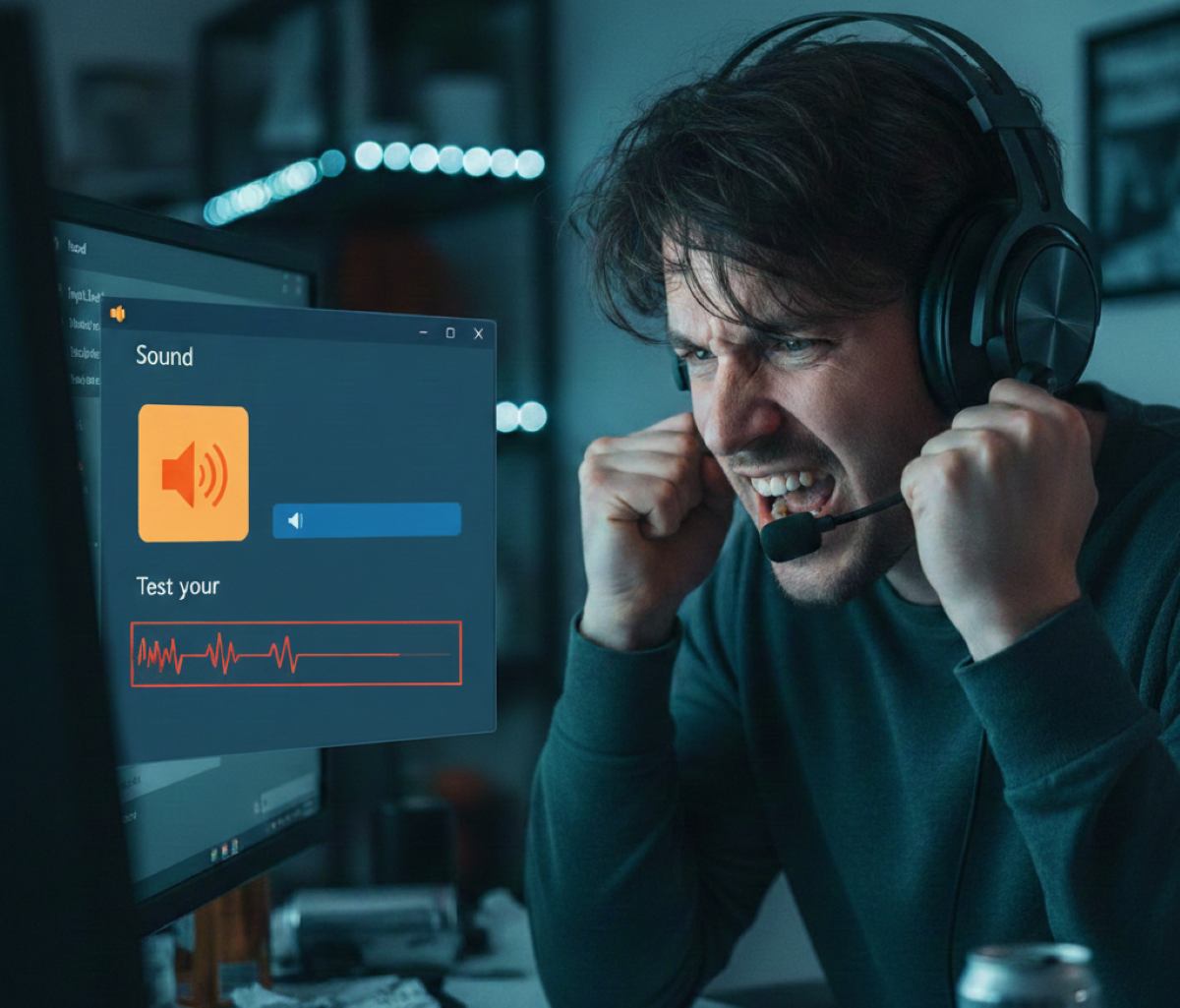 El micrófono de tus cascos suena enlatado