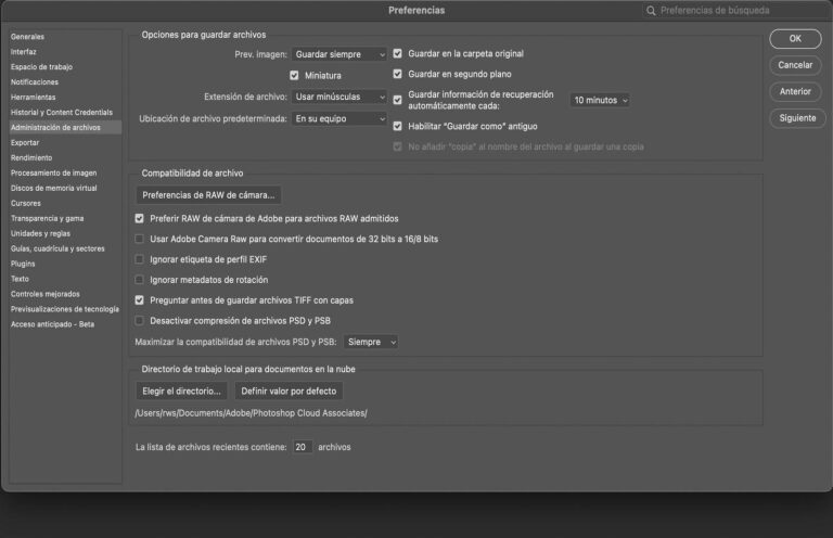 Photoshop abre archivos pero no permite guardarlos ¿Qué está pasando?