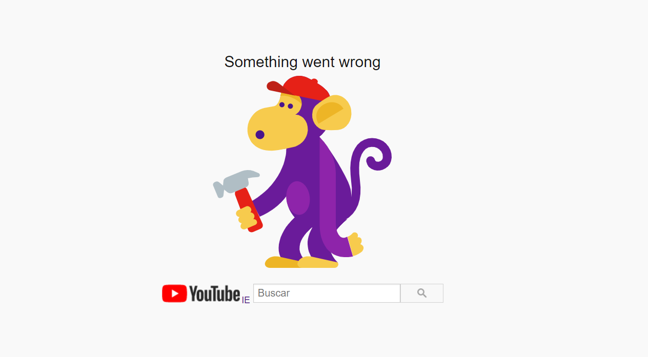 Something went wrong YouTube