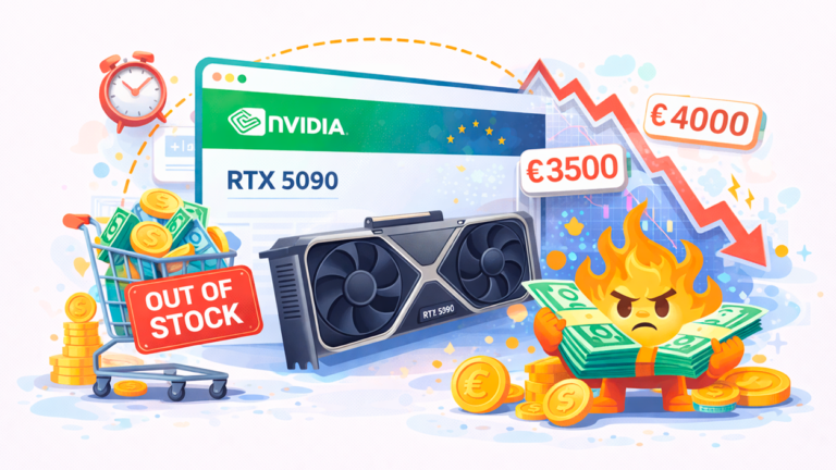Акциите на RTX 5090 во Европа