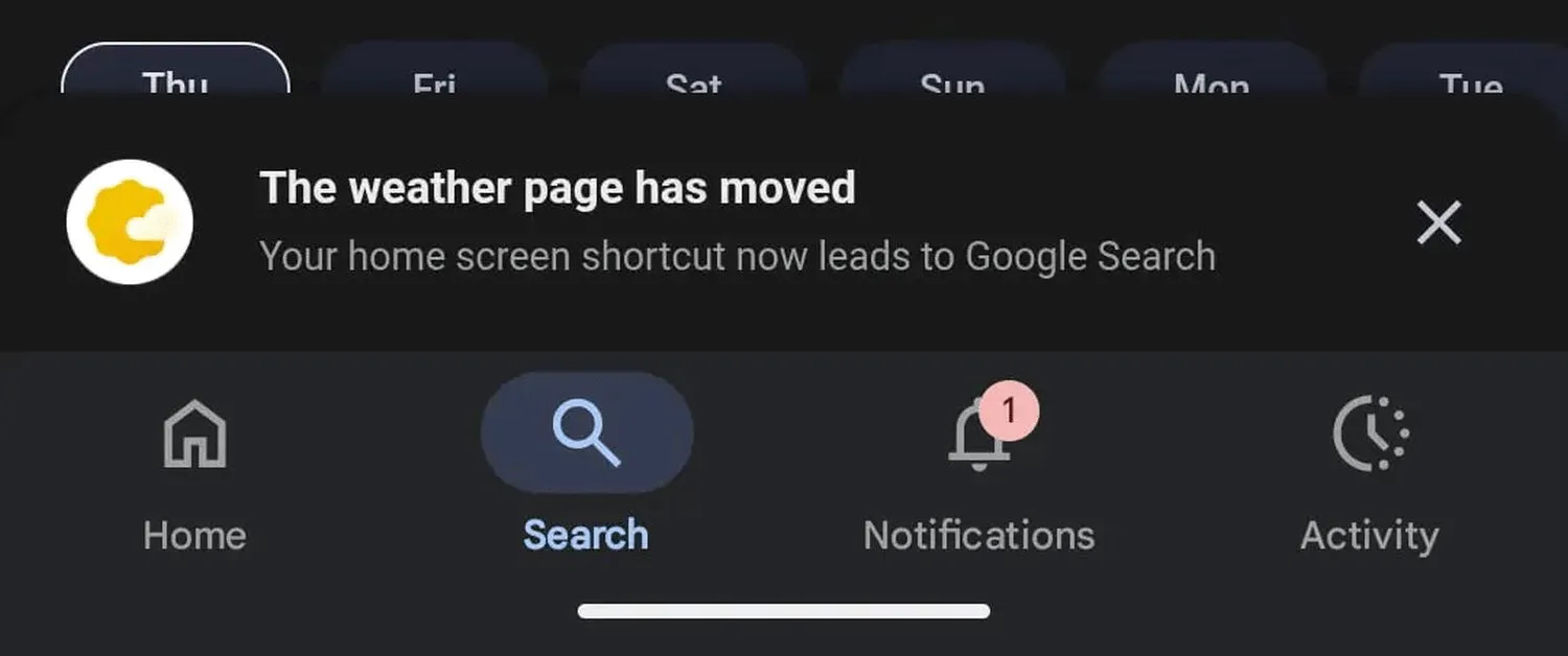 app tiempo google eliminada