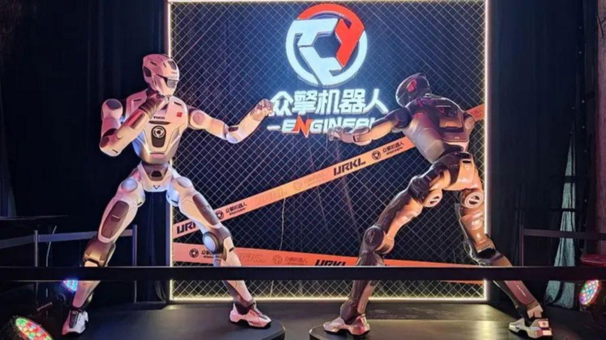Combate de robots humanoides en liga china