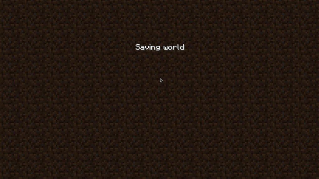 minecraft error saving world