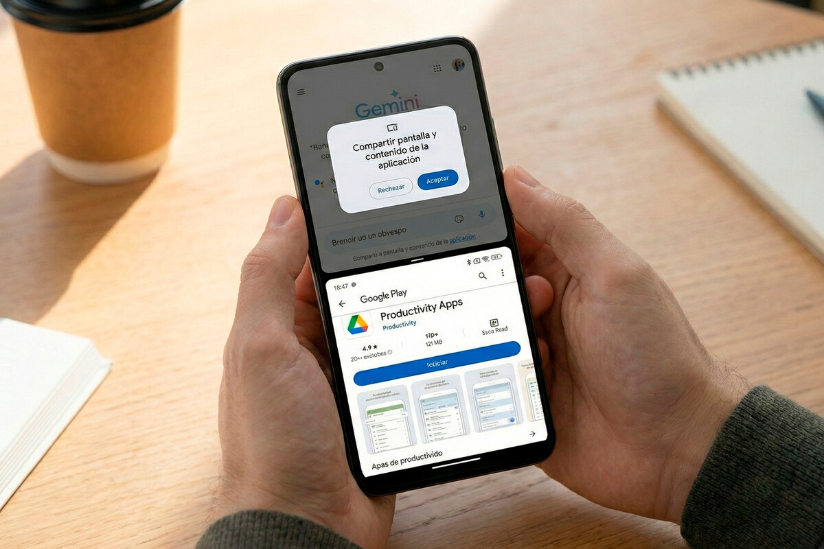 pantalla dividida de Gemini
