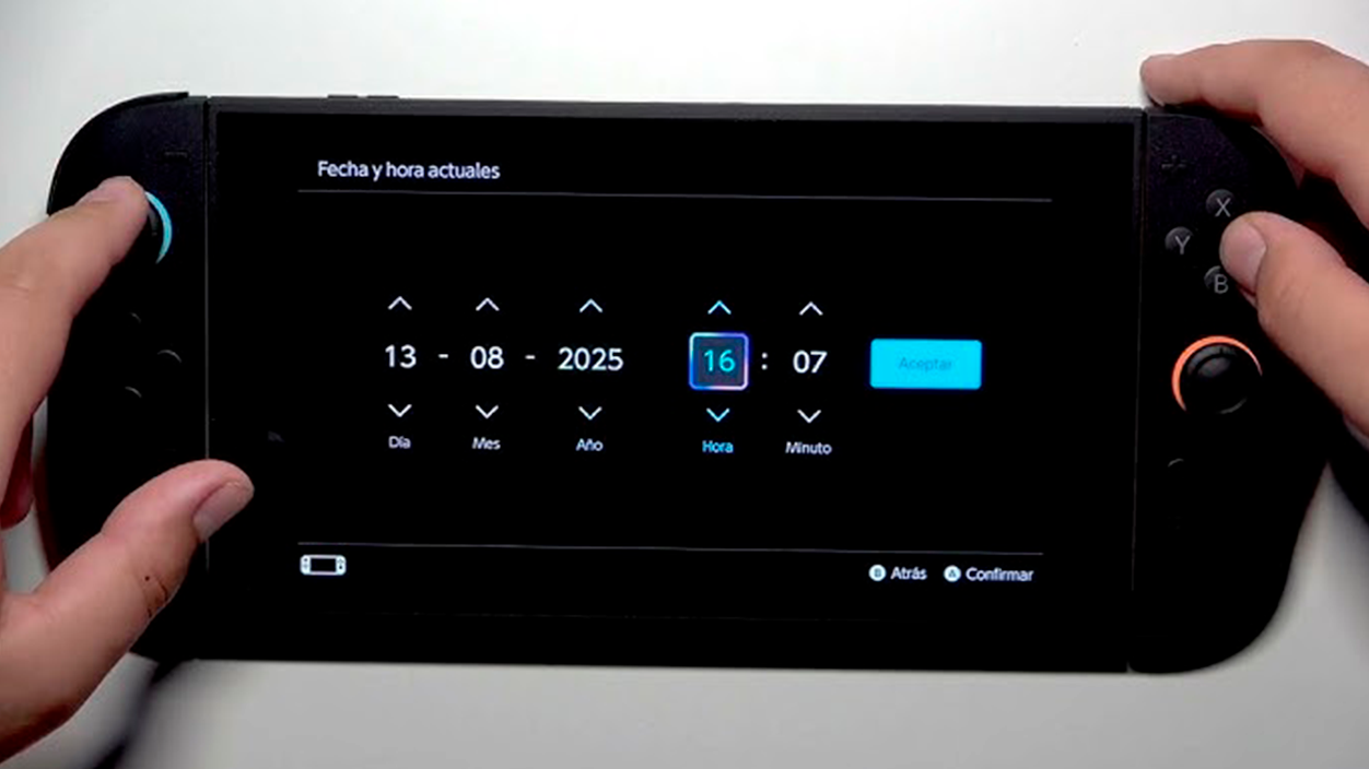 Cambiar hora Switch 2