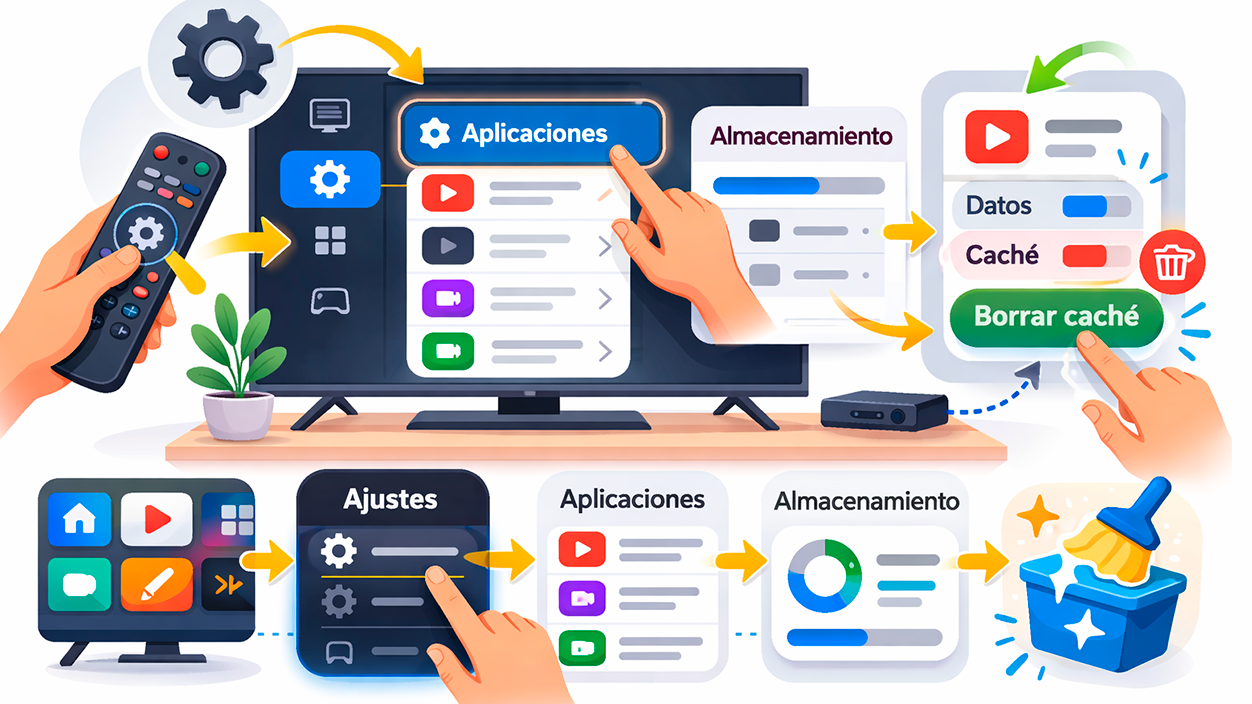 Cómo borrar la caché en una smart tv hisense