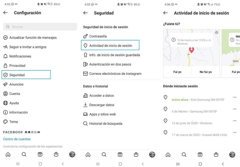 Cómo ver todos los dispositivos conectados a tu cuenta de Instagram