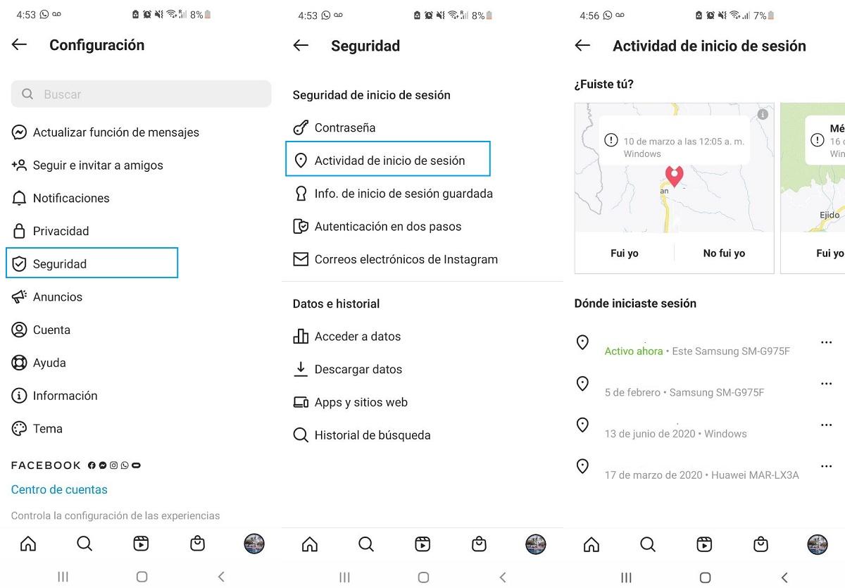 Cómo ver todos los dispositivos conectados a tu cuenta de Instagram