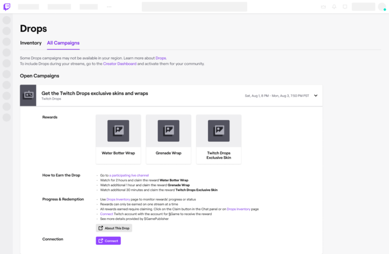 Cómo vincular tu cuenta de Twitch para conseguir recompensas