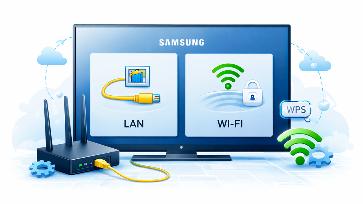 Conectar TV Samsung por cable o wifi