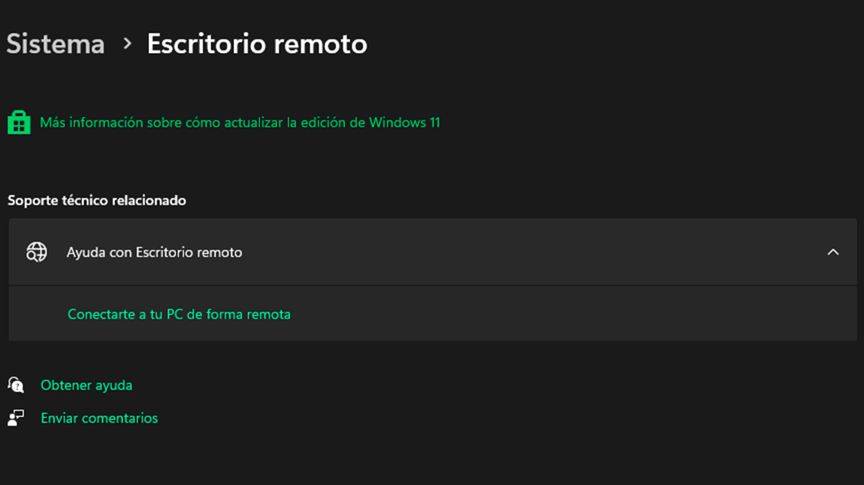 Desactivar Escritorio Remoto Windows