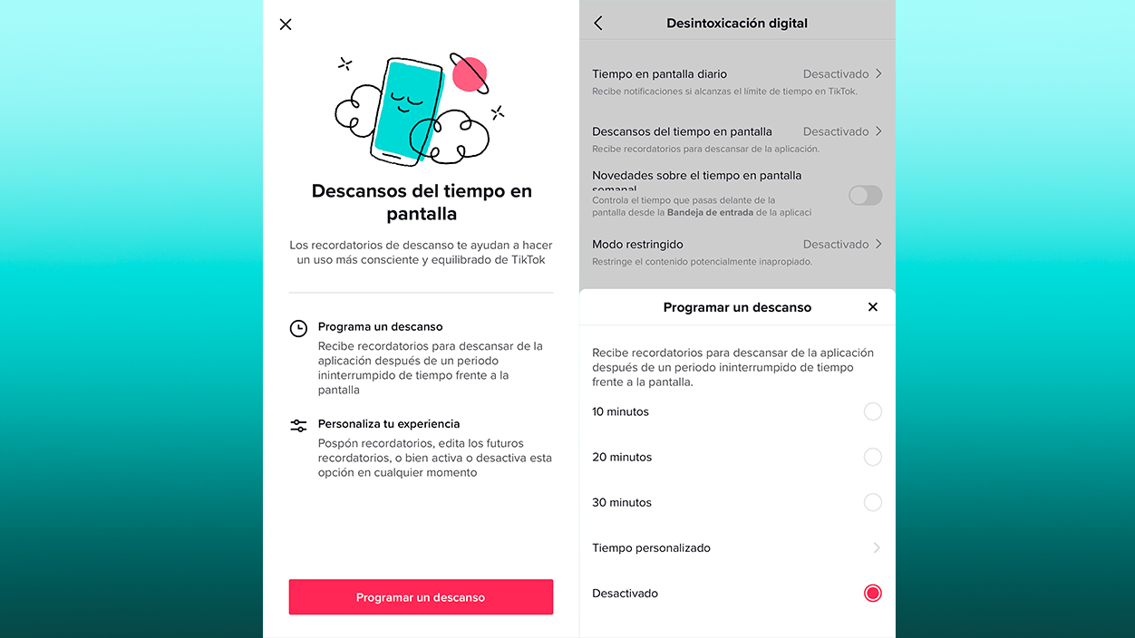 Descansos en pantall TikTok