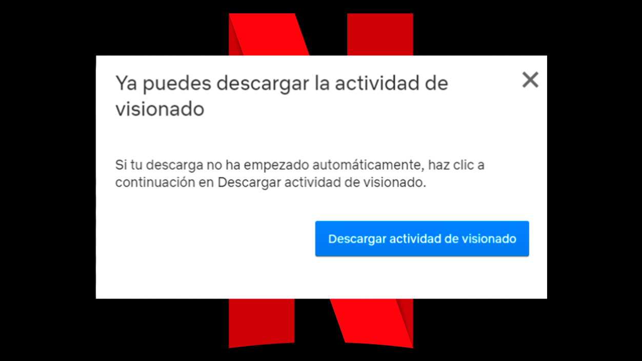 Descargar actividad en Netflix