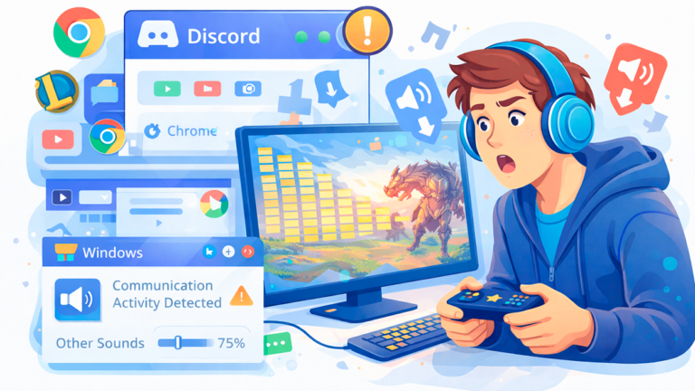 Discord baja el volumen en Windows