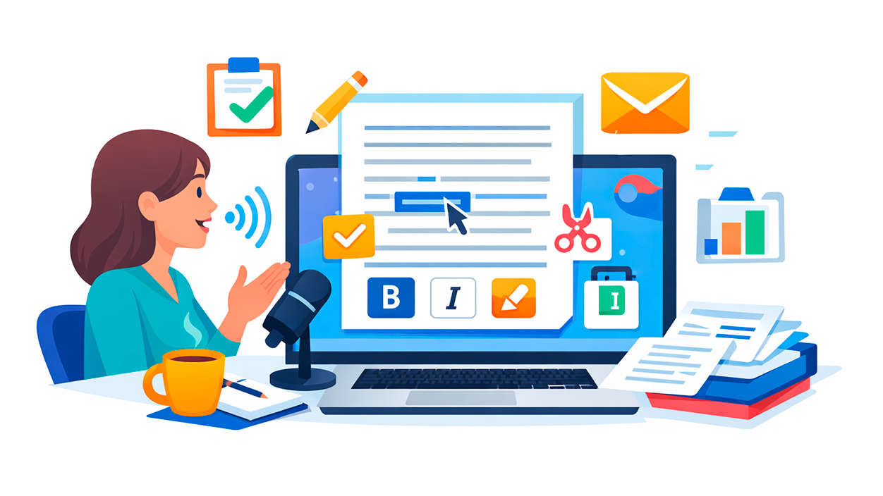 Edición y dictado de texto mediante la voz en Windows 11