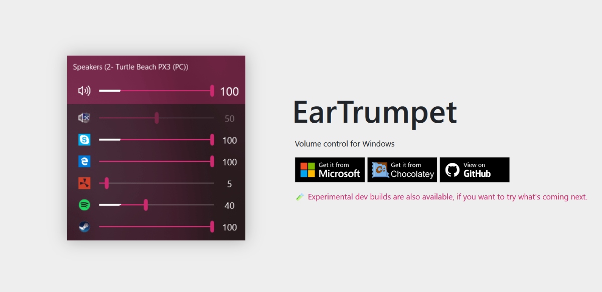 Elegir qué app usa cada salida de audio en Windows con EarTrumped