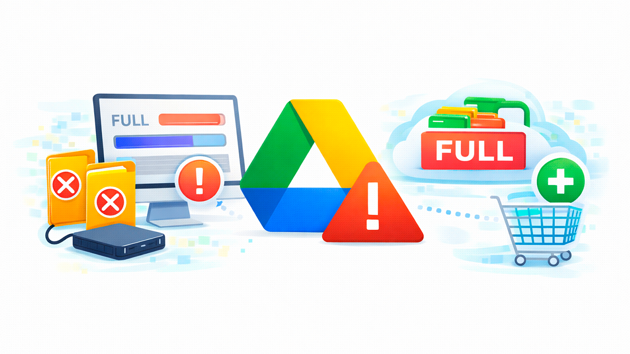 Espacio insuficiente Google Drive
