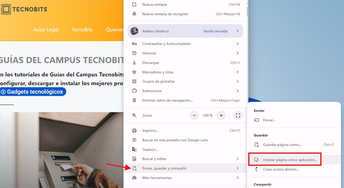 Instalar cualquier web como aplicación en Windows 11 con Chrome