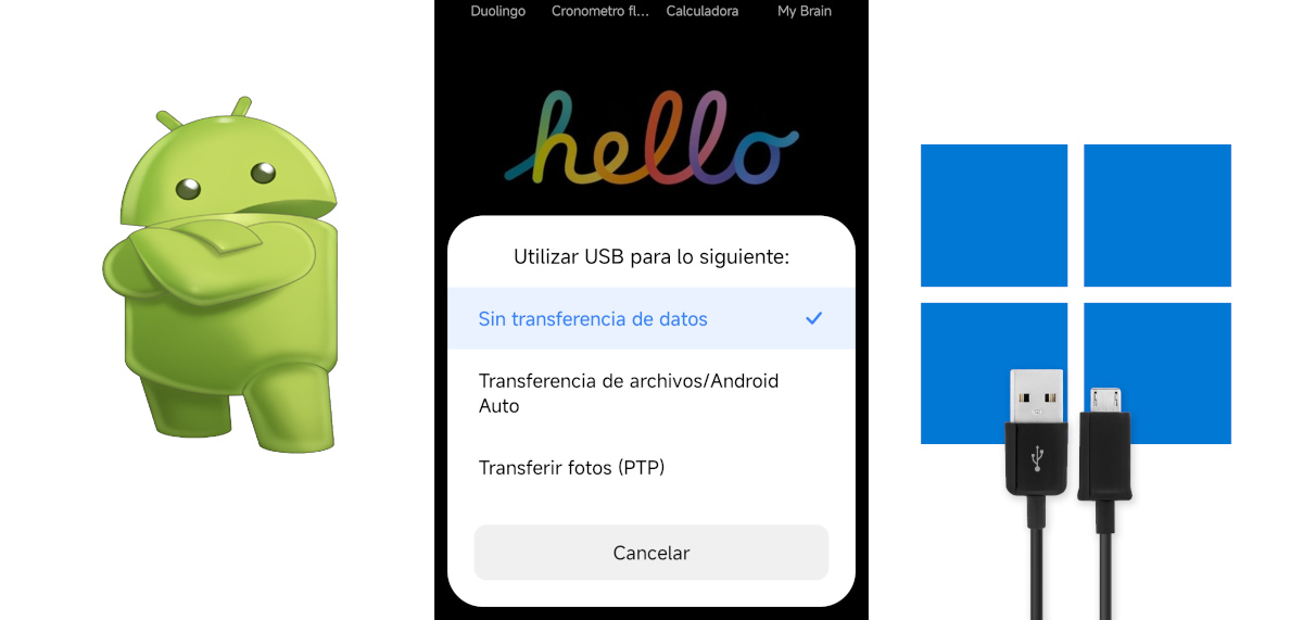 Móvil carga por USB pero Windows no lo reconoce
