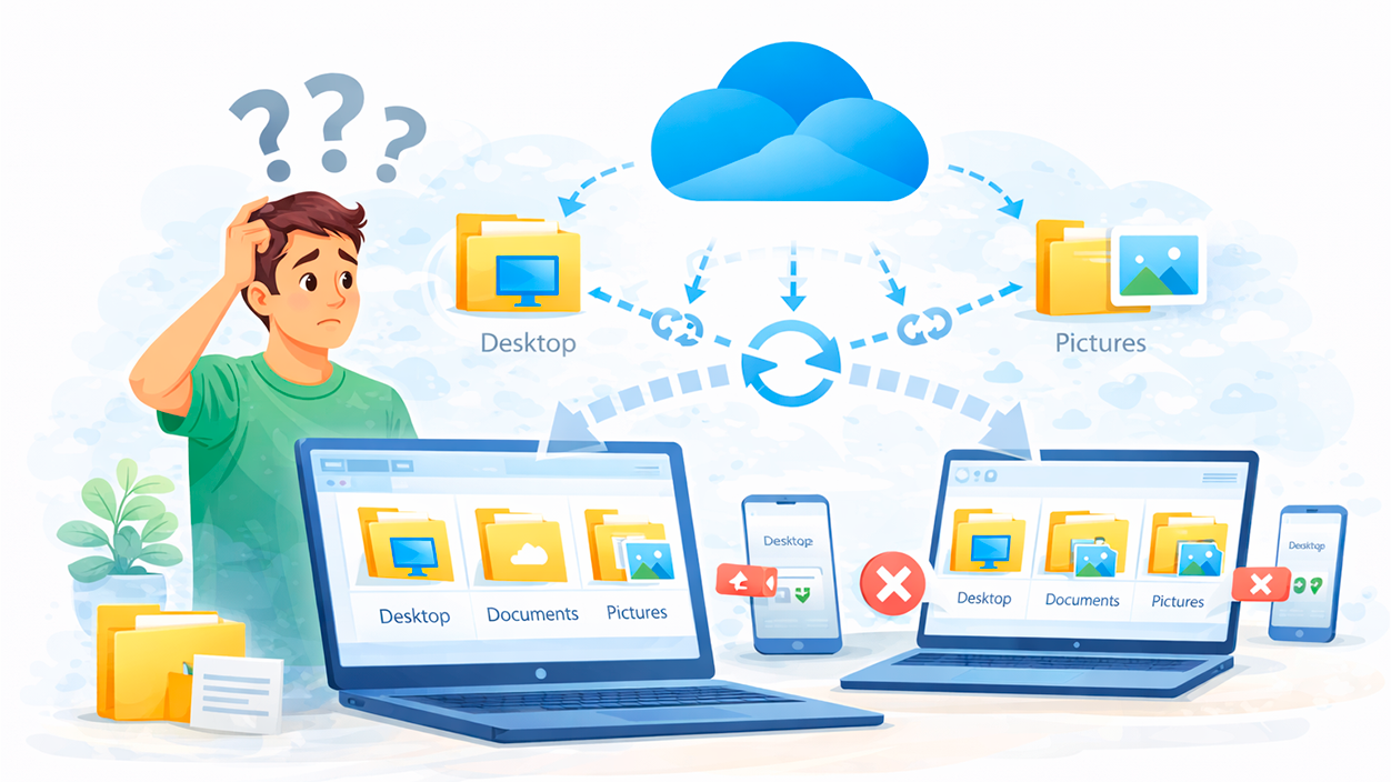OneDrive cambia carpetas del PC