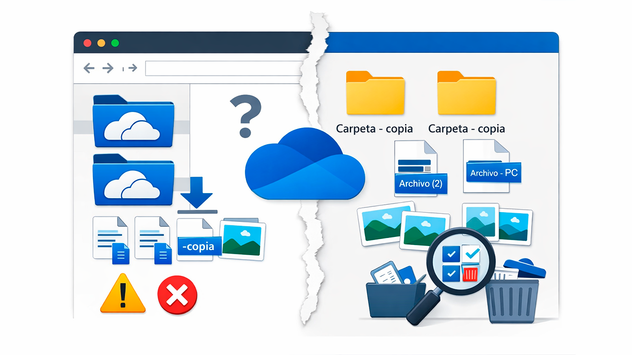 Problemas con archivos duplicados en OneDrive