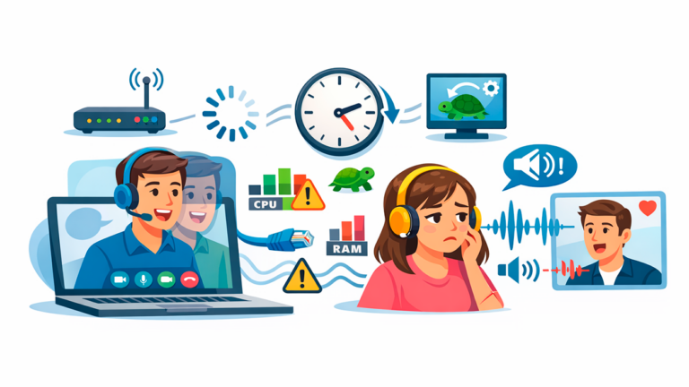 Retraso entre imagen y voz en videollamadas en Windows
