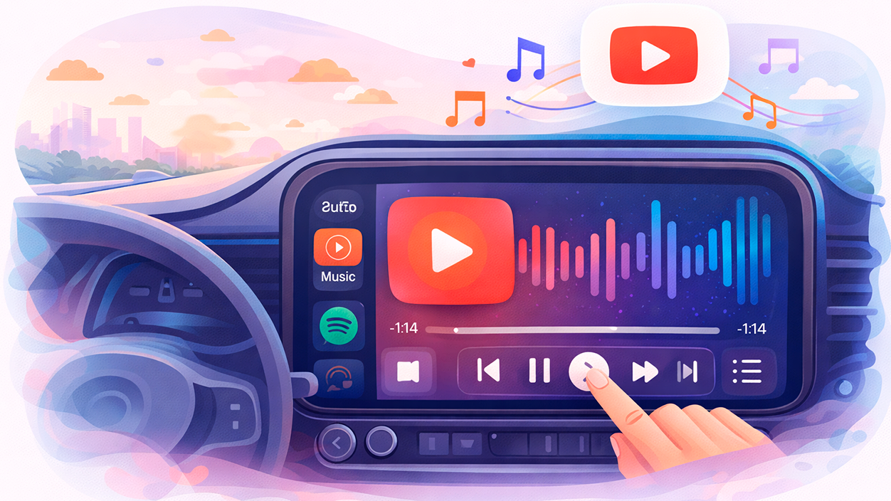 Sistema Android Auto con YouTube Audio