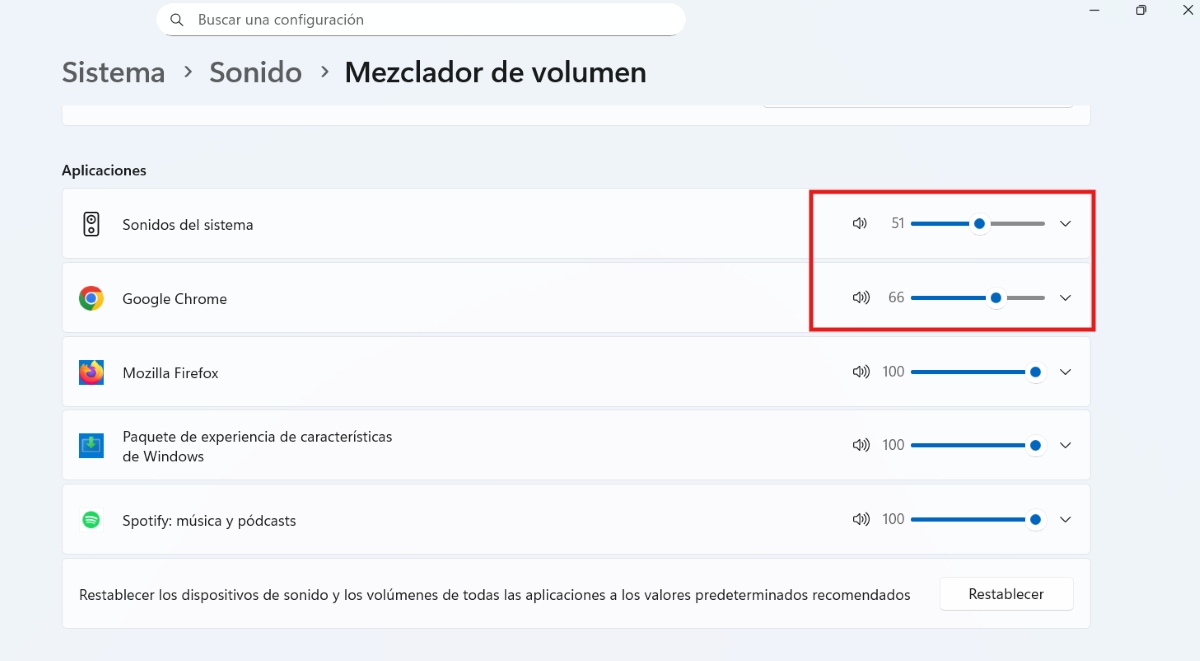 Usar el mezclador de volumen
