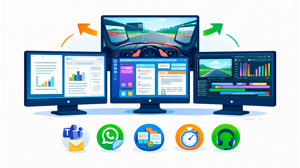 Ventajas del trabajo con múltiples monitores