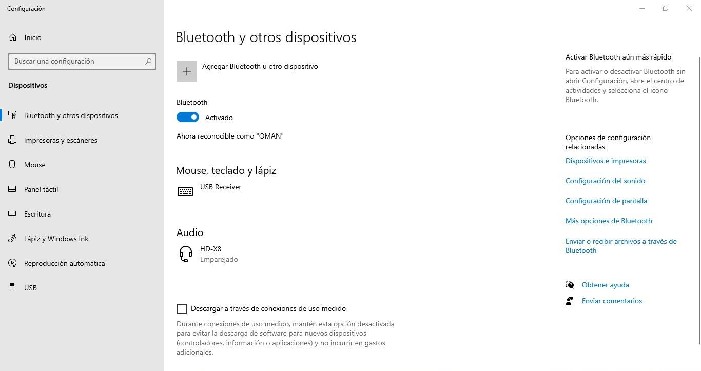Configuración Bluetooth en Administrador de dispositivos Configuración Bluetooth en Administrador de dispositivos